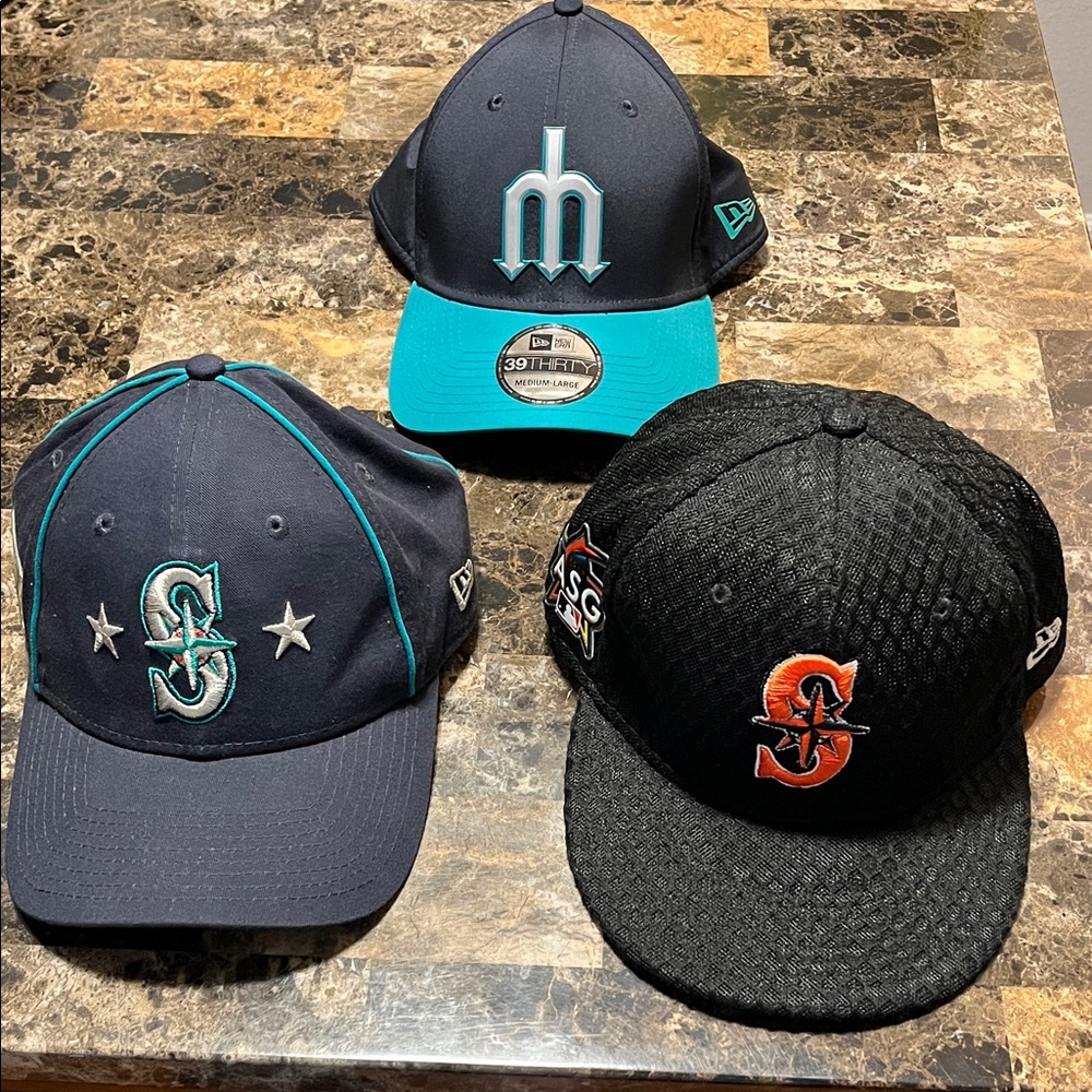 Seattle Mariners Baseball Caps Set